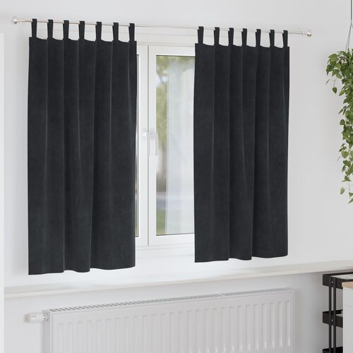 vidaXL Zavjese Crne Poliester 140 x 175 cm Ukrasne umetci Cijene