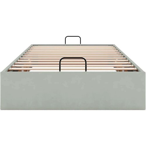 VidaXL Okvir za krevet bez madraca svjetlosivi 90x190 cm bar&amp;scaron;unasti Slike