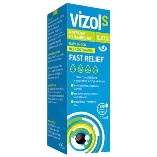 Vizol S Kapi za oči 0,21%, 10 ml Slike