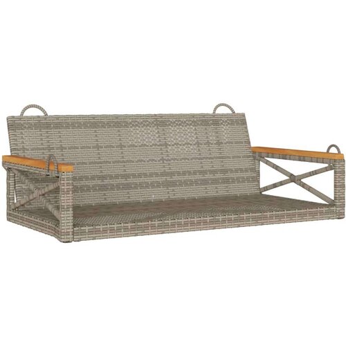 VidaXL Klupa za ljuljanje siva 109 x 62 x 40 cm od poliratana Slike