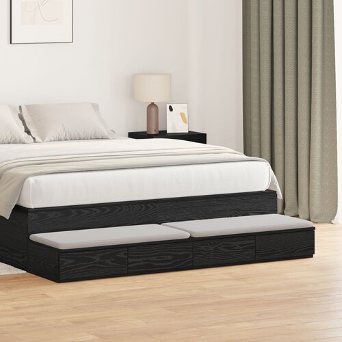 vidaXL Noćni ormarić Crni hrast Konstruirano drvo 160 x 36.5 x 16.5 cm Cijene