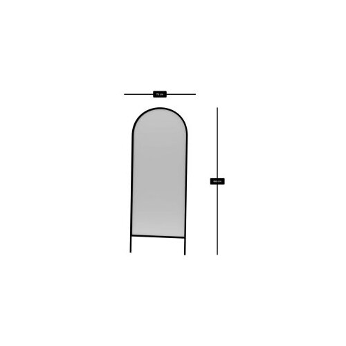 Hanah home podno ogledalo basiko, 70 cm x 180 cm, crno Slike