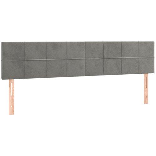 Maison Chic Posteljno vzglavje - Vzglavna omarica 2 kosa svetlo siv 100x5x78/88 cm žamet, (22077452) Cene