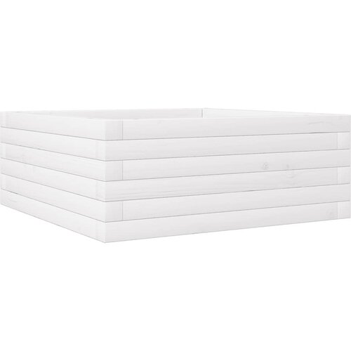 Vrtna sadilica bijela 60x60x23 cm od masivne borovine Slike