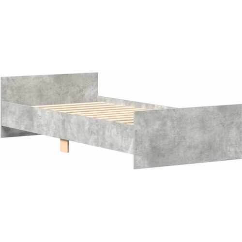  Okvir kreveta boja betona 90x200 cm od konstruiranog drva Slike