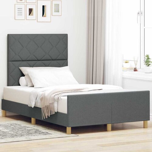  Krevetna konstrukcija Tamno siva 120 x 200 cm tkanina Cijene