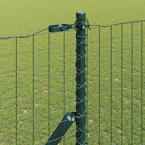  Stup za ogradu 12 kom. Zelena Čelik s pra&amp;scaron;kastim premazom 210 cm Slike