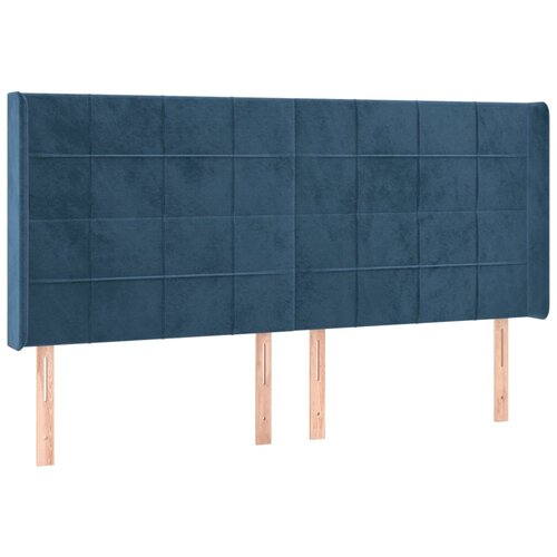 Maison Chic vzglavna omarica - nočna omarica - posteljna omarica z u&scaron;esi temno modro 183x16x118/128 cm žamet, (21708577) Cene