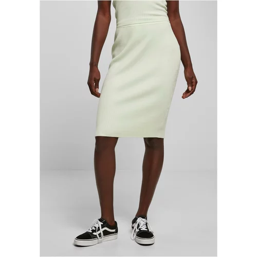 UC Ladies Women's ribbed midi skirt light mint