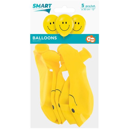  Baloni Smile Žuti 5 komada Slike