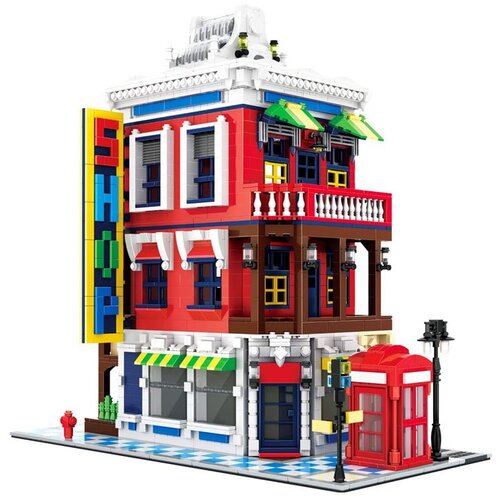  Blokovi SERIJA Svjetski arhitektonski stil CORNER SHOP London 2347ele ZA5748 Slike