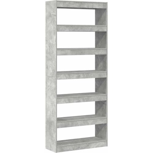  za knjige s policom Betonski sivi 80 x 30 x 198 cm Slike