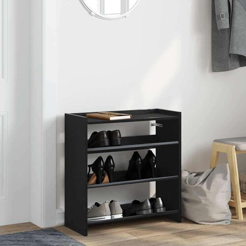 vidaXL Stalak za cipele crni 60x25x62 cm od konstruiranog drva Cijene