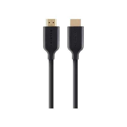 Belkin HDMI priključni kabel HDMI A utikač, HDMI A utikač 2.00 m crna F3Y021bt2M audio povratni kanal (arc), pozlaćeni kontakti, Ultra HD (4K) HDMI HDMI kabel