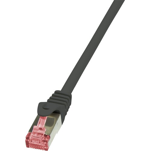 Logilink CQ2013S RJ45 omrežni kabel\, Patch kabel CAT 6 S/FTP 0.25 m črna ognjevaren\, z za&scaron;čitnim zapornim zatičem 1 kos, (20418645) Cene