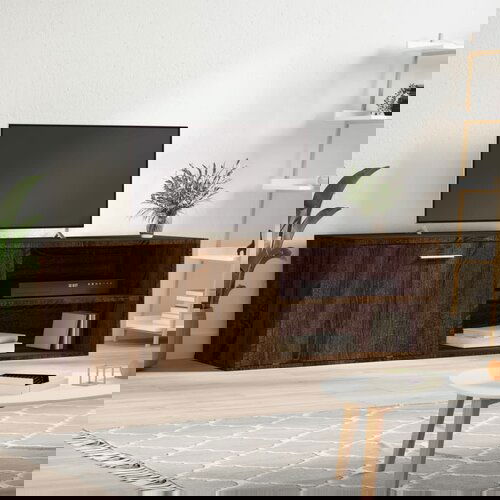  The Living Store TV omarica rjavi hrast 120x34x37 cm inženirski les - TV Omarica, (21499195) Cene