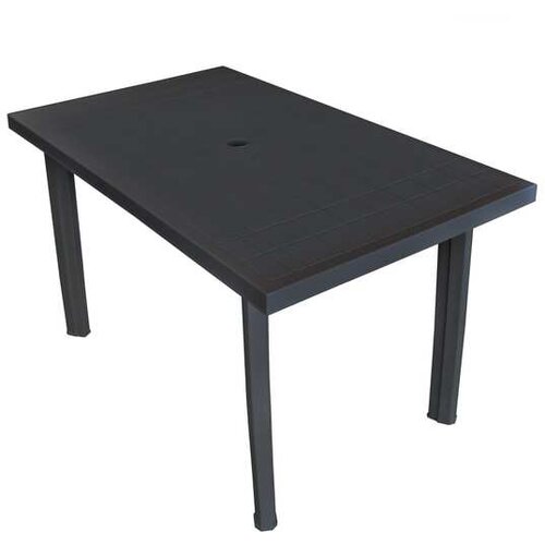  Vrtna miza antracitna 126x76x72 cm plastika Slike
