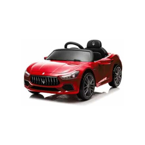  Auto za decu Maserati Ghibli sa kožnim sedištem i mekim gumama - crveni Cene