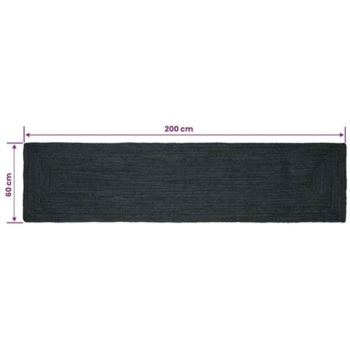  Tepih za područje Tamnosiva 60 x 200 cm Juta - 60 x 200 cm Tamnosiva Slike