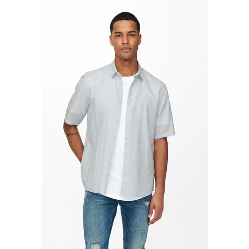 Only & Sons Srajca Caiden 22009885 Bela Slim Fit
