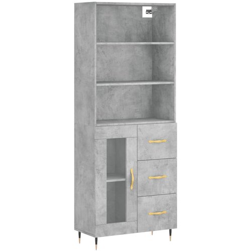 Maison Chic Visoka Komoda - Predalnik betonsko siva 69,5x34x180 cm inženirski les, (21720337) Slike