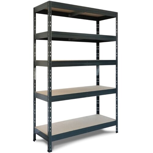 AR SHELVING regal 180 X 120 X 50 cm, antracit, siv, 5 polic, 300 kg/polico,8586002702330 Slike