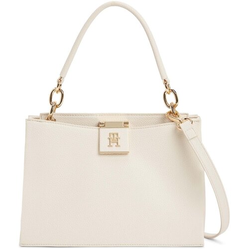 Tommy Hilfiger Ročne torbice Th Her Med Satchel Bela Slike