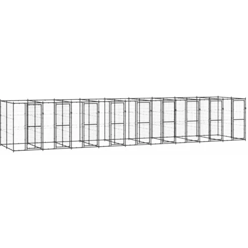vidaXL vanjski kavez za pse čelični 21,78 m²