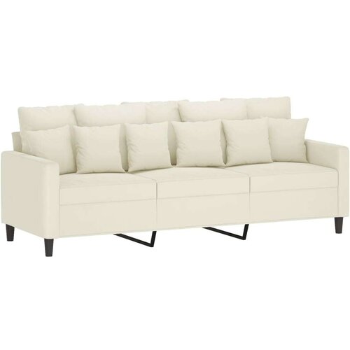 VidaXL 4-dijelni set sofa s jastucima krem bar&amp;scaron;unasti Slike