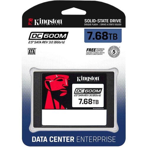 Kingston 7.68TB 2.5 inča SATA III SEDC600M/7680G SSDNow Enterprise DC600M series Slike