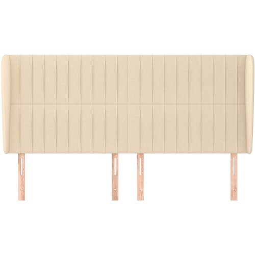  Uzglavlje s u&amp;scaron;ima krem 183x23x118/128 cm od tkanine Slike