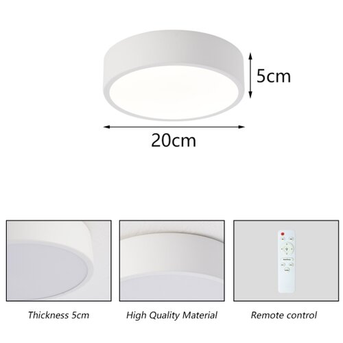  Brilagi - LED prigu&amp;scaron;iva svetiljka POOL LED/18W/230V 3000-6000K 20 cm bela + daljinski upravljač Slike