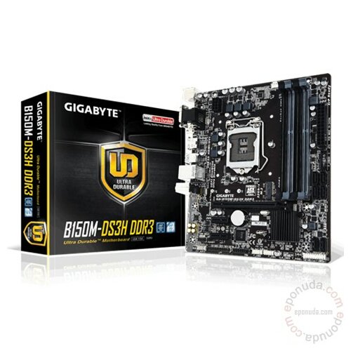 Gigabyte GA-B150M-DS3H DDR3 matična ploča Slike