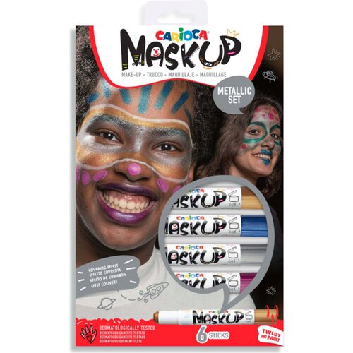 Carioca MaskUp Metallic boja za lice set 6kom - Slike