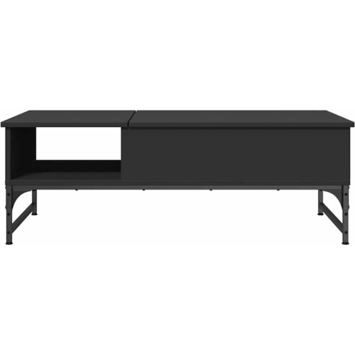  Stolić za kavu crni 100 x 50 x 35 cm konstruirano drvo i metal Slike