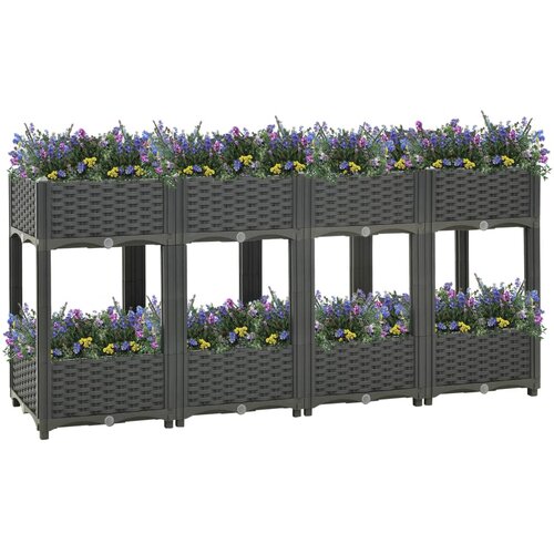vidaXL povišena gredica 160 x 40 x 71 cm od polipropilena Cijene