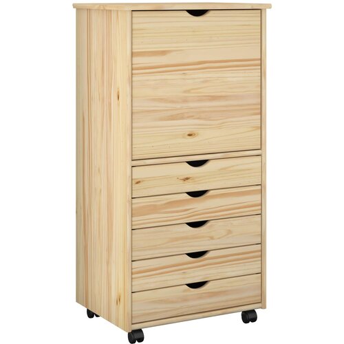  Mobilni ormar Smeđa 53 x 39 x 103 cm Čvrsto borovo drvo Slike