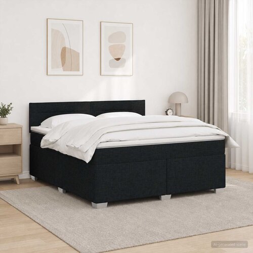  s box springom, madracem i LED-om Crna 140 x 200 cm Cene