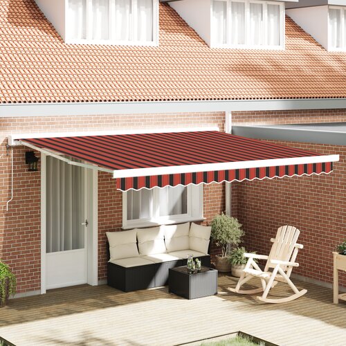 VidaXL Avtomatska retraktibilna tenda oranžna in rjava 400x300 cm Slike