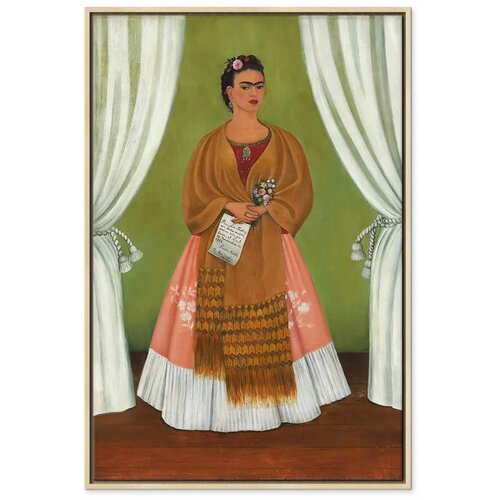  Slika - Frida Kahlo &amp;ndash; Self-Portrait Dedicated to Leon Trotsky 80x120 U prirodnom drvenom okviru Slike