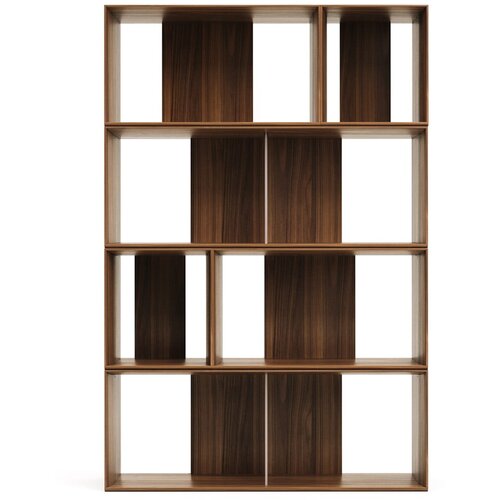 Kave Home Modularni sustav polica 6 kom u dekoru oraha u prirodnoj boji 101x152 cm Litto &amp;ndash; Slike