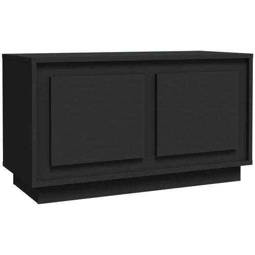 Maison Chic TV omarica - TV enota - Televizijska omarica črna 80x35x45 cm inženirski les, (21699188) Slike