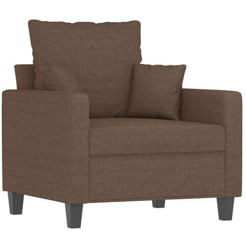  Fotelja smeđa 60 cm od tkanine Slike