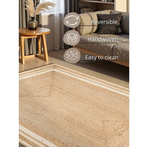 Hanse Home Krem/u prirodnoj boji ručno rađen juten tepih 120x170 cm Jutta &amp;ndash; Slike