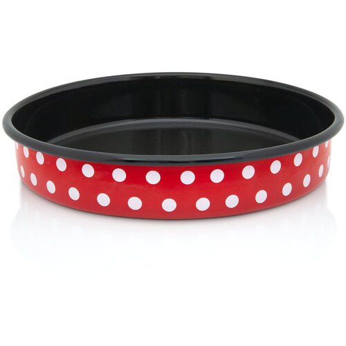Metalac pekač okrugli red dots 30cm Slike