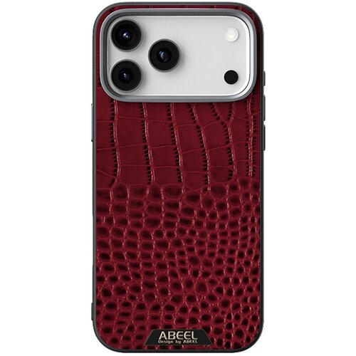  ABEEL maskica za iPhone 17 PRO MAX sa MagSafe s krokodilskom teksturom - crvena Slike