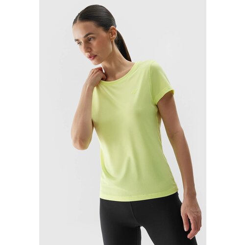 4f Women's Sports T-Shirt made of recycled materials - light yellow Cene