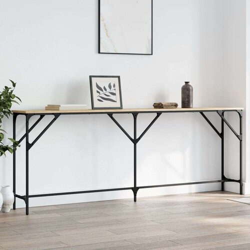  Konzolni stol boja hrasta sonome 200x29x75 cm konstruirano drvo Slike