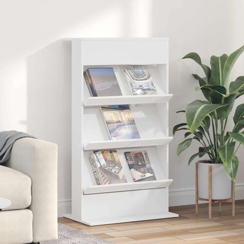  Polica za časopise Bijelo 70 x 41 x 126 cm Konstruirano drvo Cijene