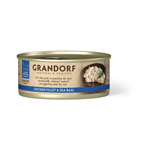 Grandorf Cat konzerva za mačke Grain Free - Pileće grudi & Brancin 70g Cene